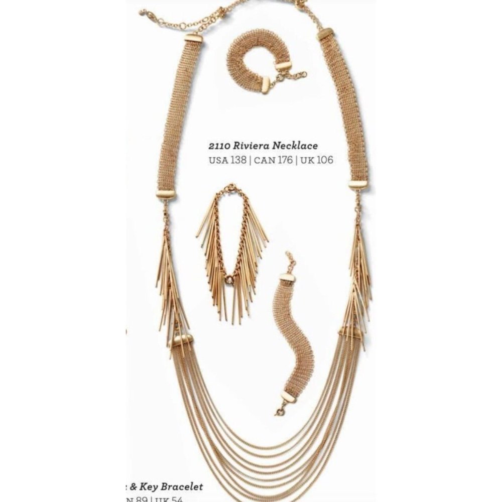 Cabi Riviera Gold Multi-Part Necklace